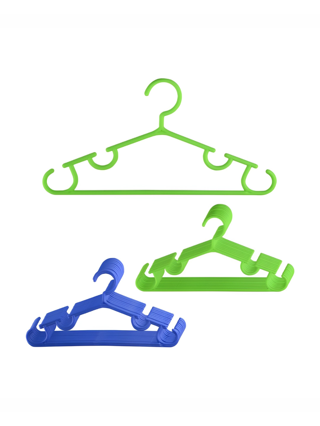 Aura Pack Of 20 Blue & Green Single Tier Bar Hangers