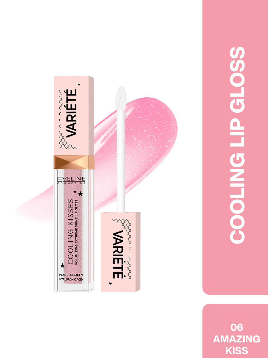 Eveline Cosmetics Variete Cooling Kissies Lip Gloss - 6.8 ml- Amazing Kiss 06