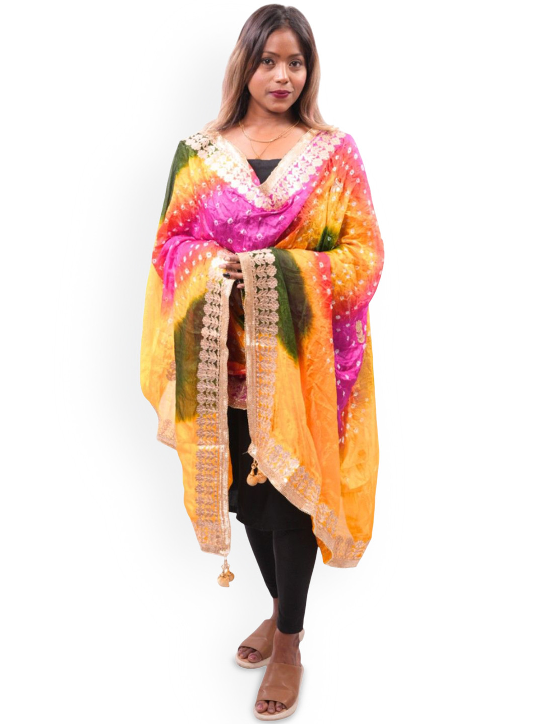 URBAN KANYA Bandhani Printed Dupatta