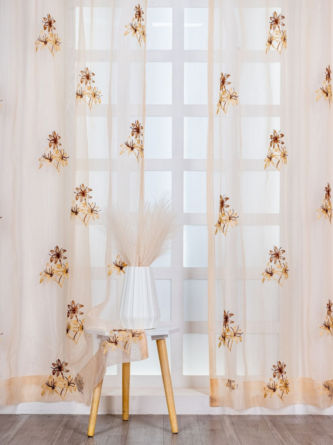 Parda Online Floral Sheer Window Curtain