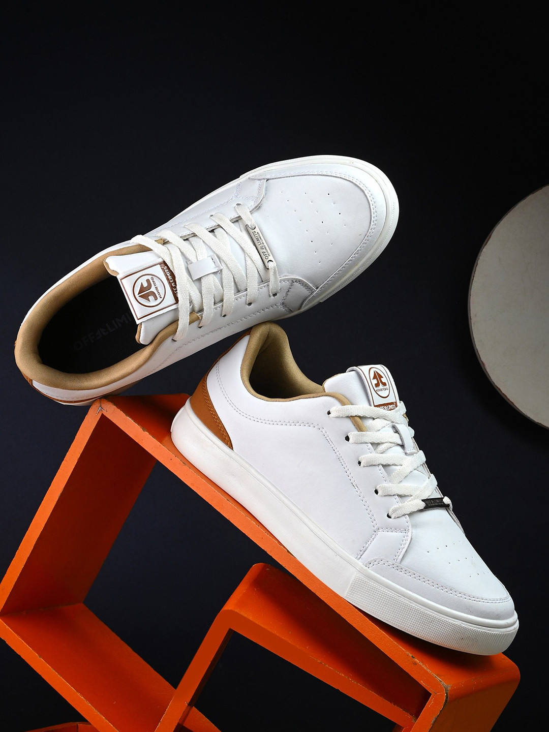 OFF LIMITS Ginza Men Colourblocked Round Toe Lace-Ups Sneakers with Laser Cuts