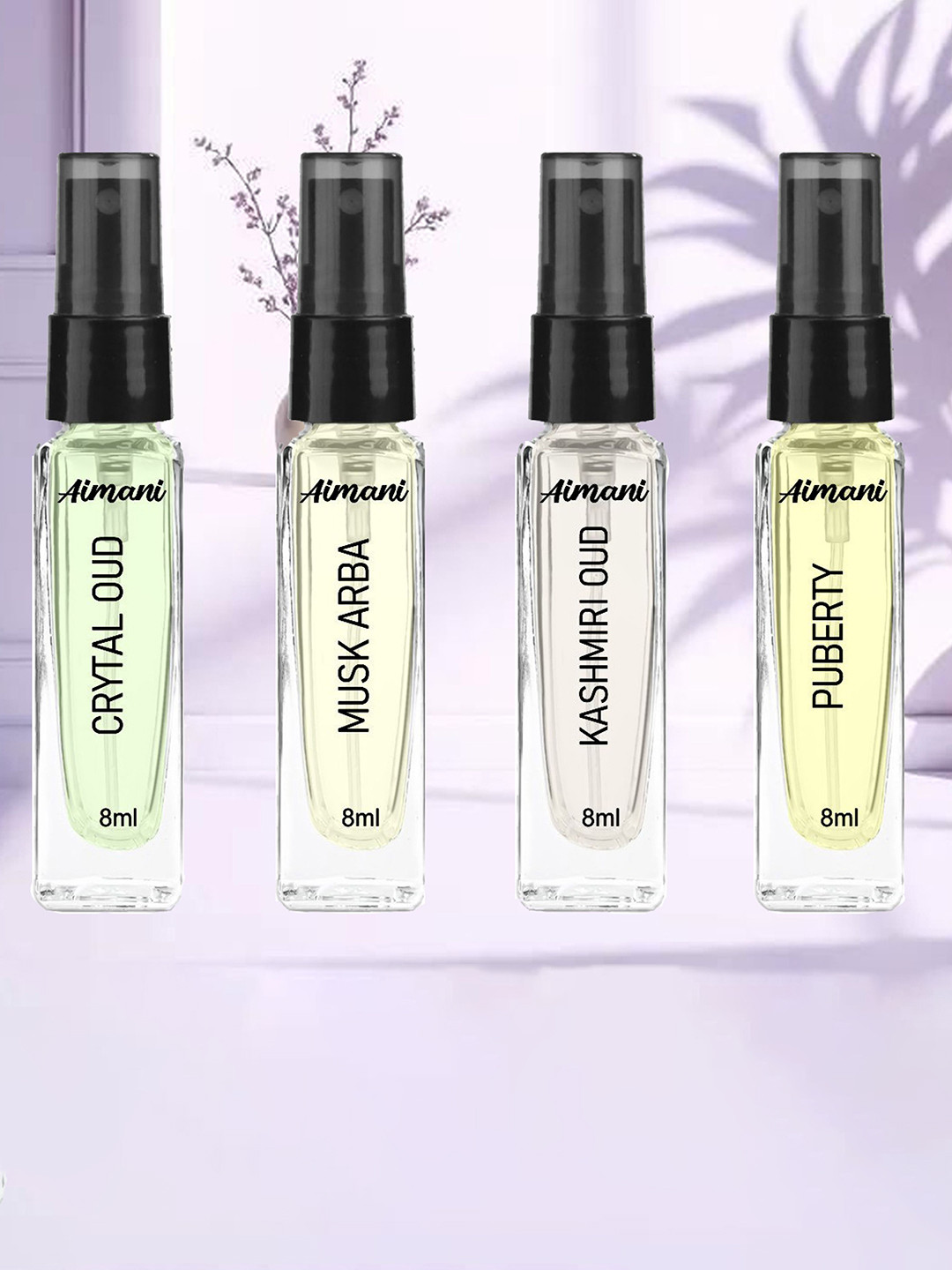Aimani Set Of 4 Long Lasting Perfume - 8 ml Each