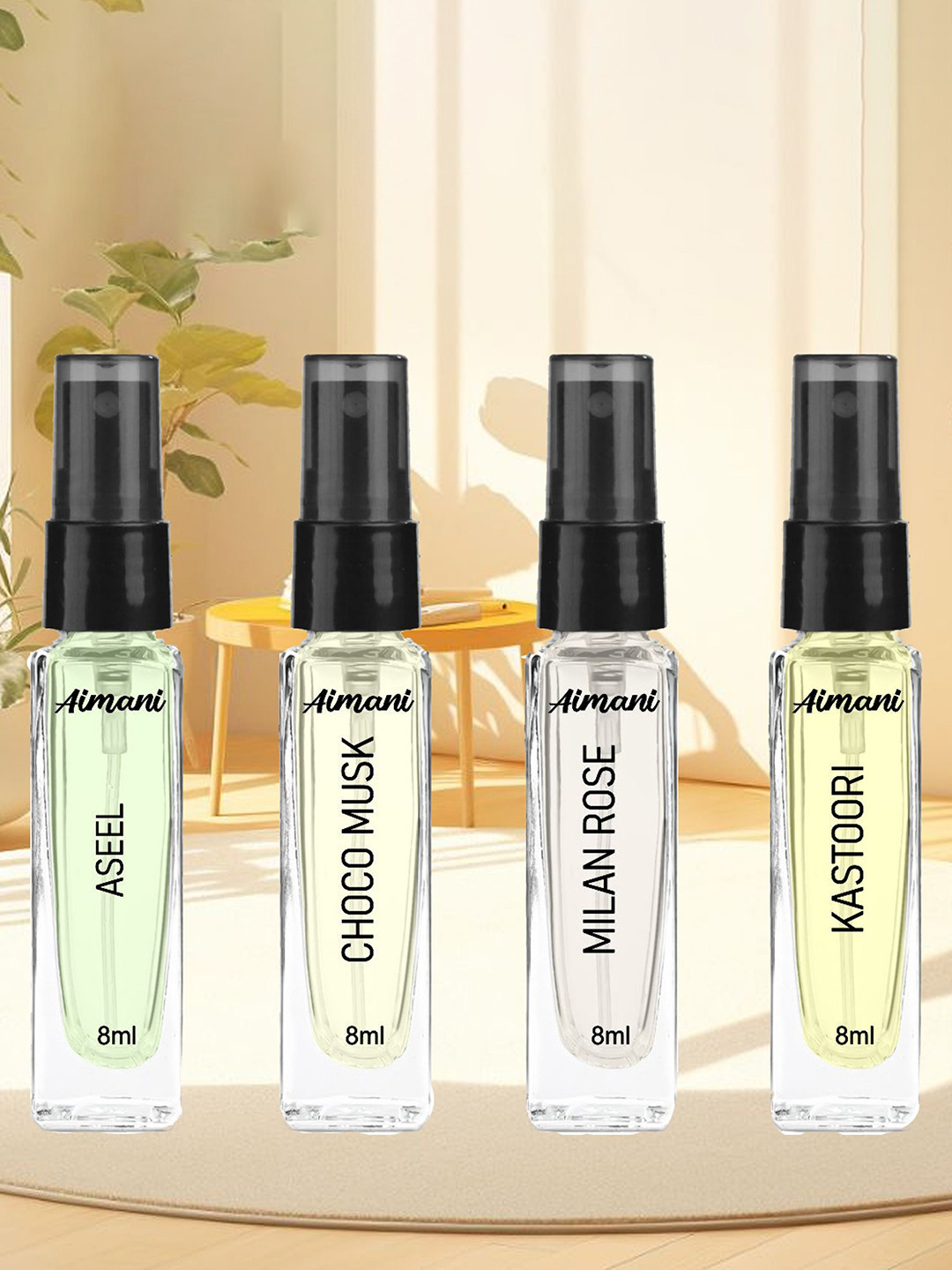 Aimani Set Of 4 Long Lasting Perfume - 8 ml Each