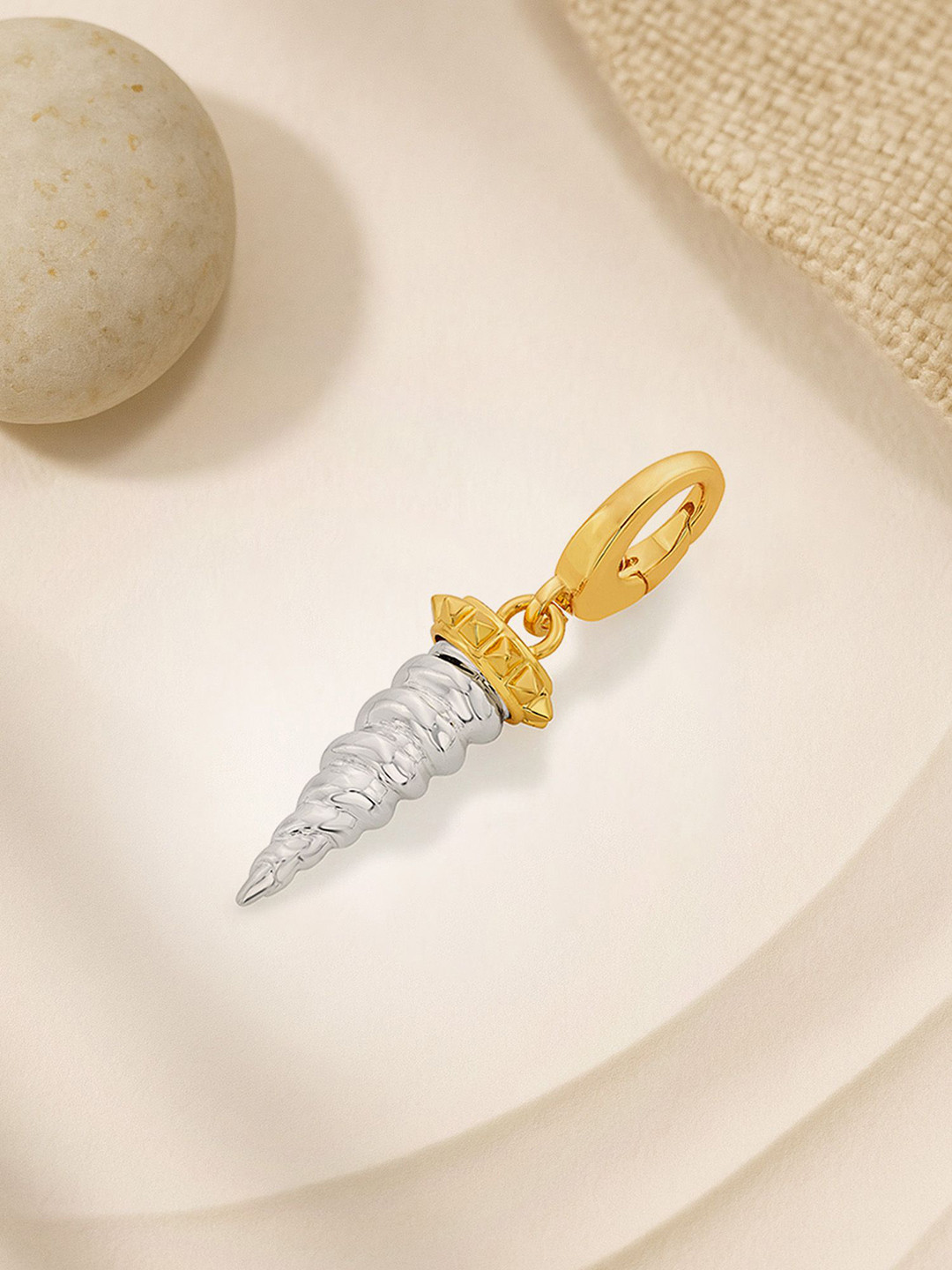 Adwitiya Collection 24CT Gold-Plated Unicorn Horn Charm Pendant