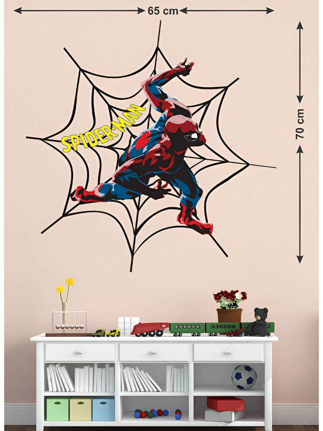 LANSTICK Blue & Red Spider Man Wallsticker