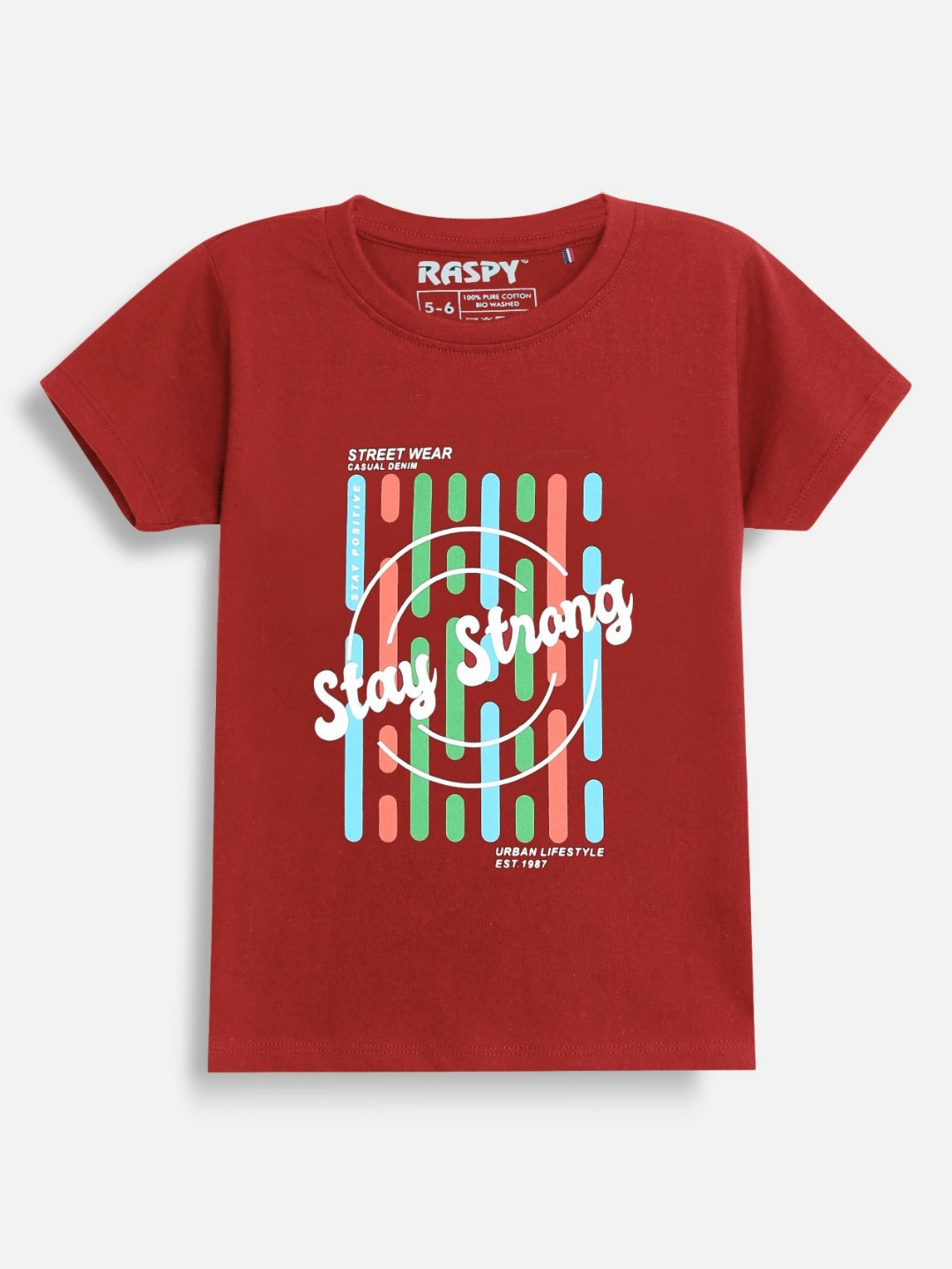 RASPY Boys Pack of 2 Typography Printed Round Neck Pure Cotton T-shirts