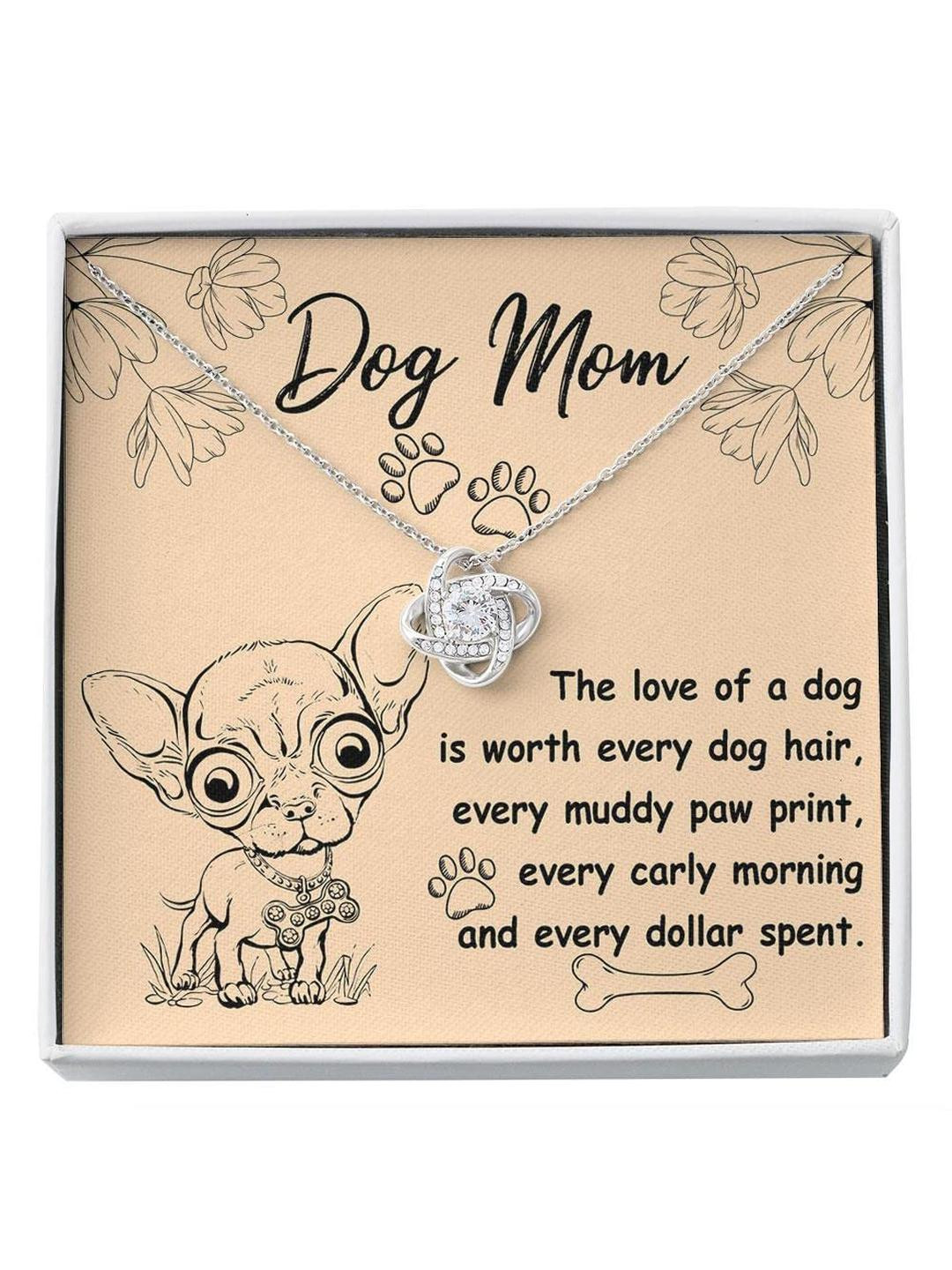 Sterling Silver Gift Dog Mommy Necklace, Gift For Dog Mom Dog Mama Life Dog Mom Birthday Necklace P