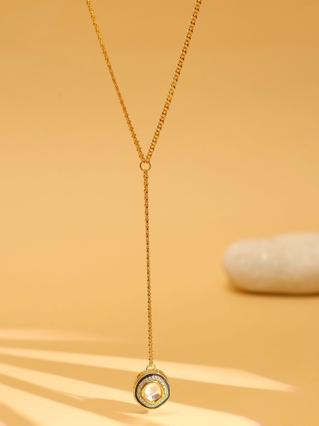 Ruby Raang Gold-Plated Kundan Studded Minimal Body Chain