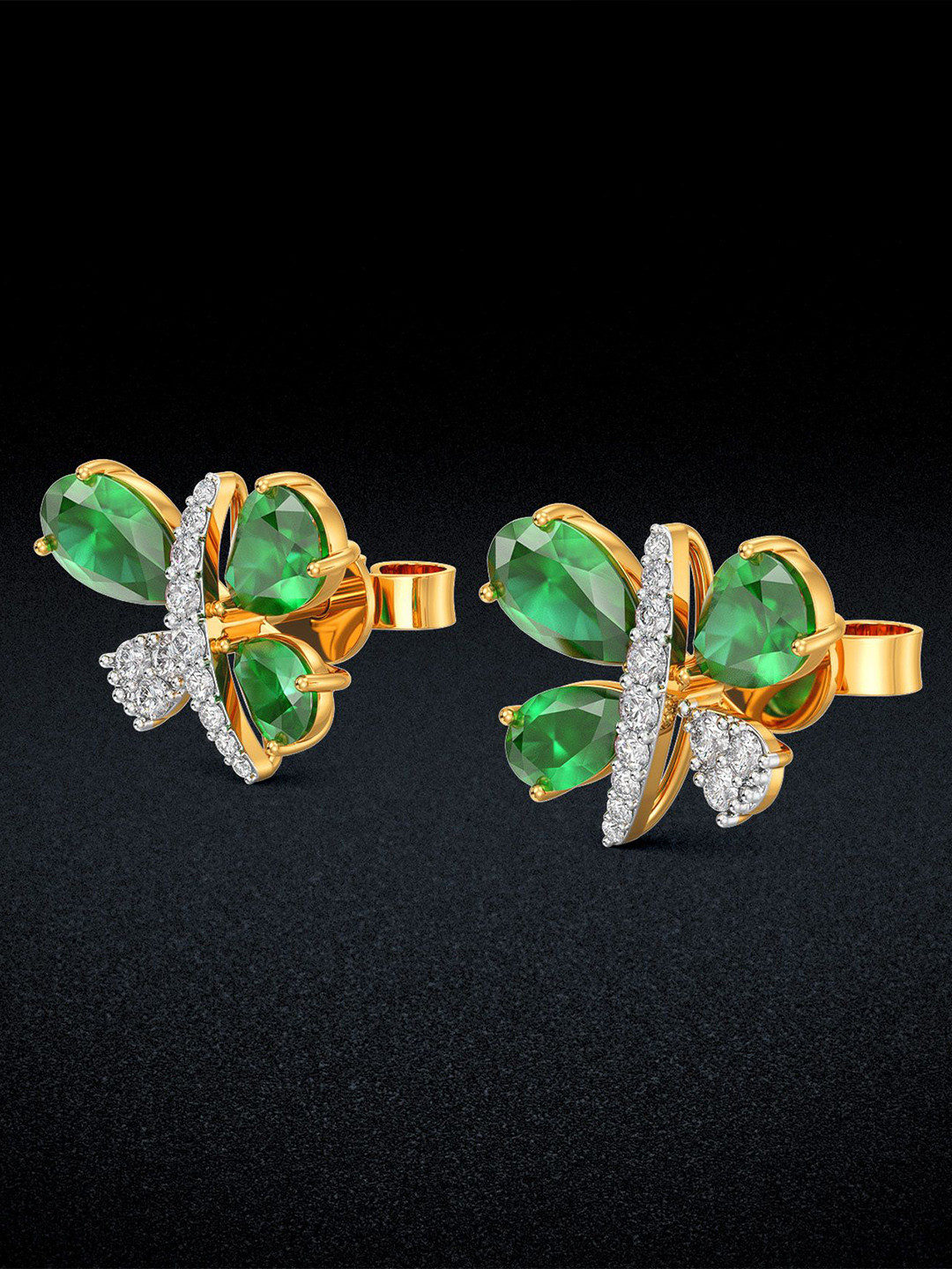 Joyalukkas Emerald Enchanted Wings Diamond Earrings