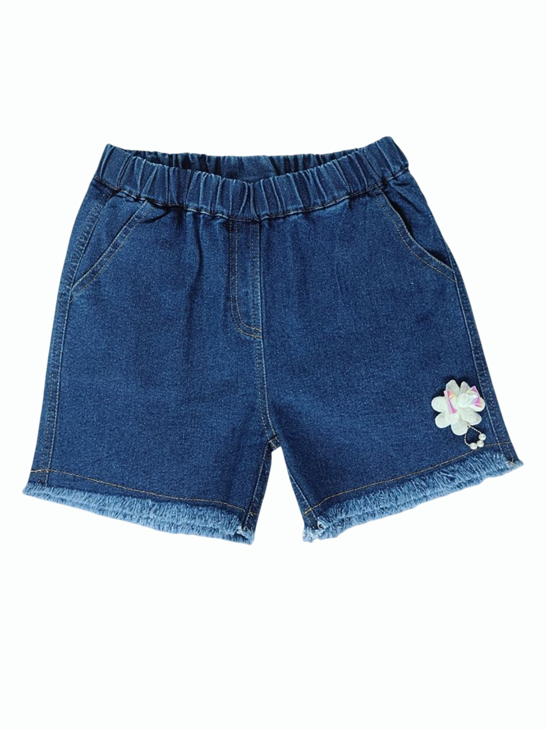 Creative Kids Girls Applique Denim Shorts