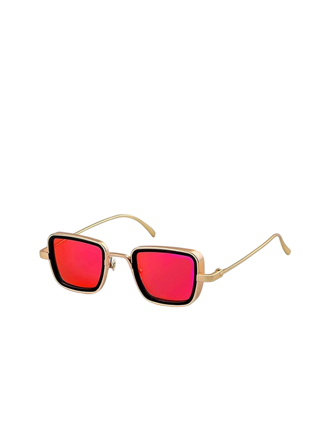 AUGEN Unisex Square with with UV Protected Lens Sunglasses VI-SG-KS-Gold-Red1