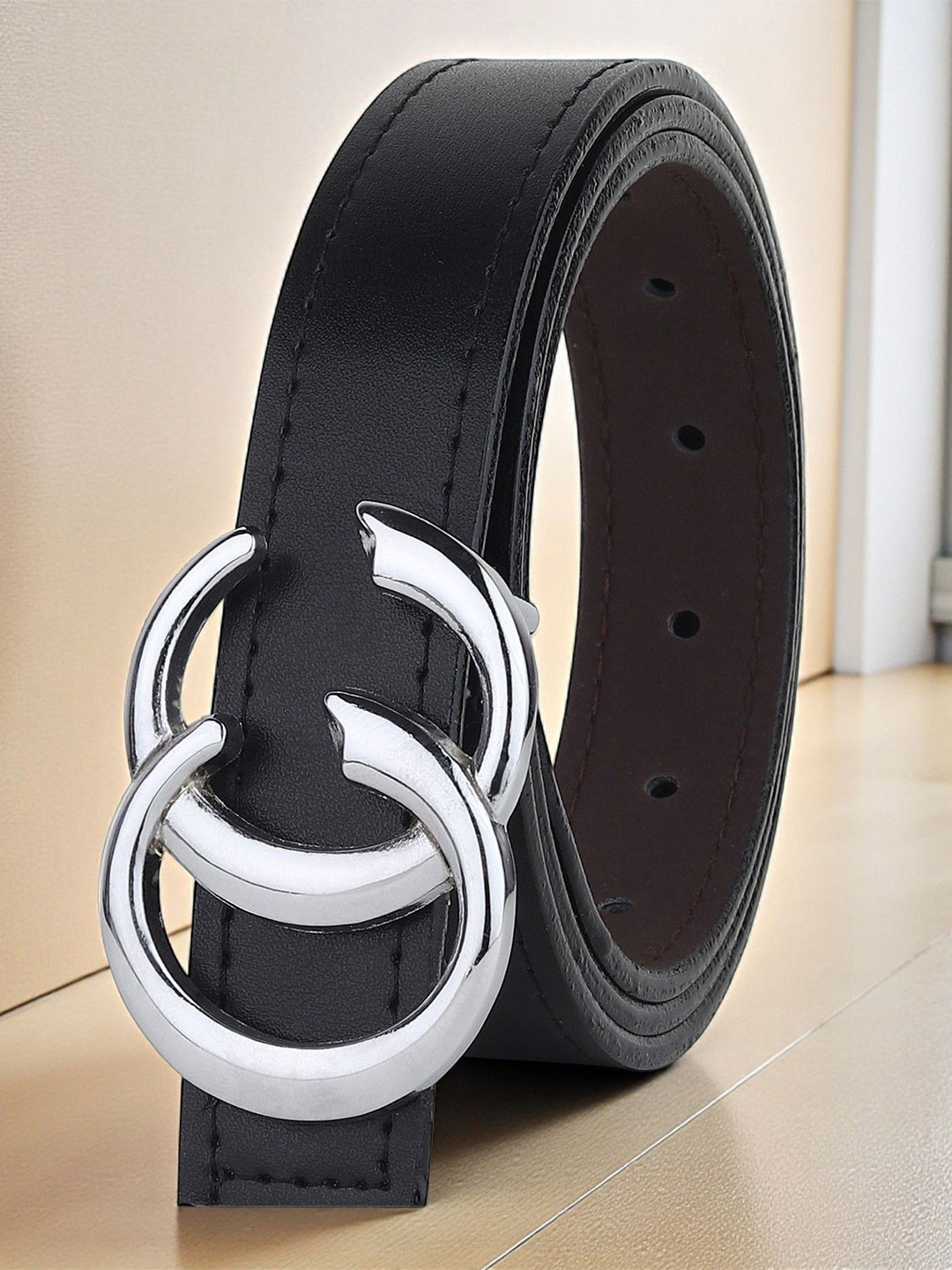Provogue Women Textured Belt with D-Ring Closure