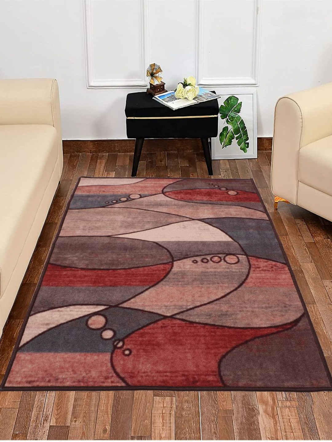 MODEFE Abstract Printed Loop Pile Anti-Skid Carpet