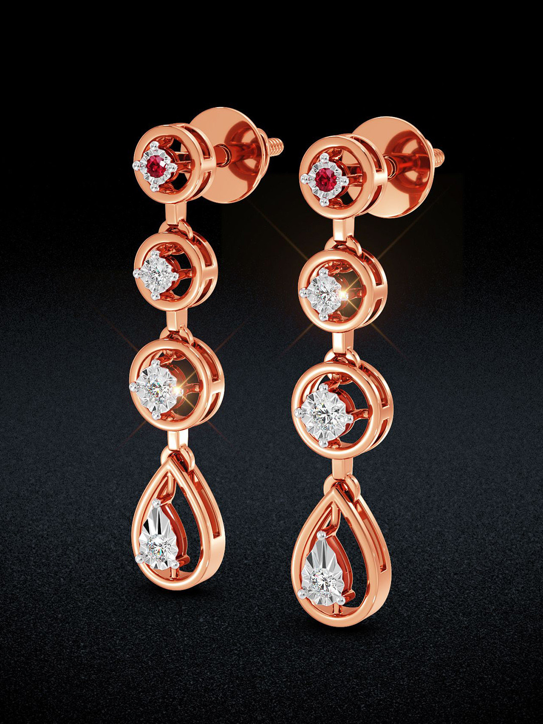 Joyalukkas Connected Glow Dewdrop Diamond Earrings