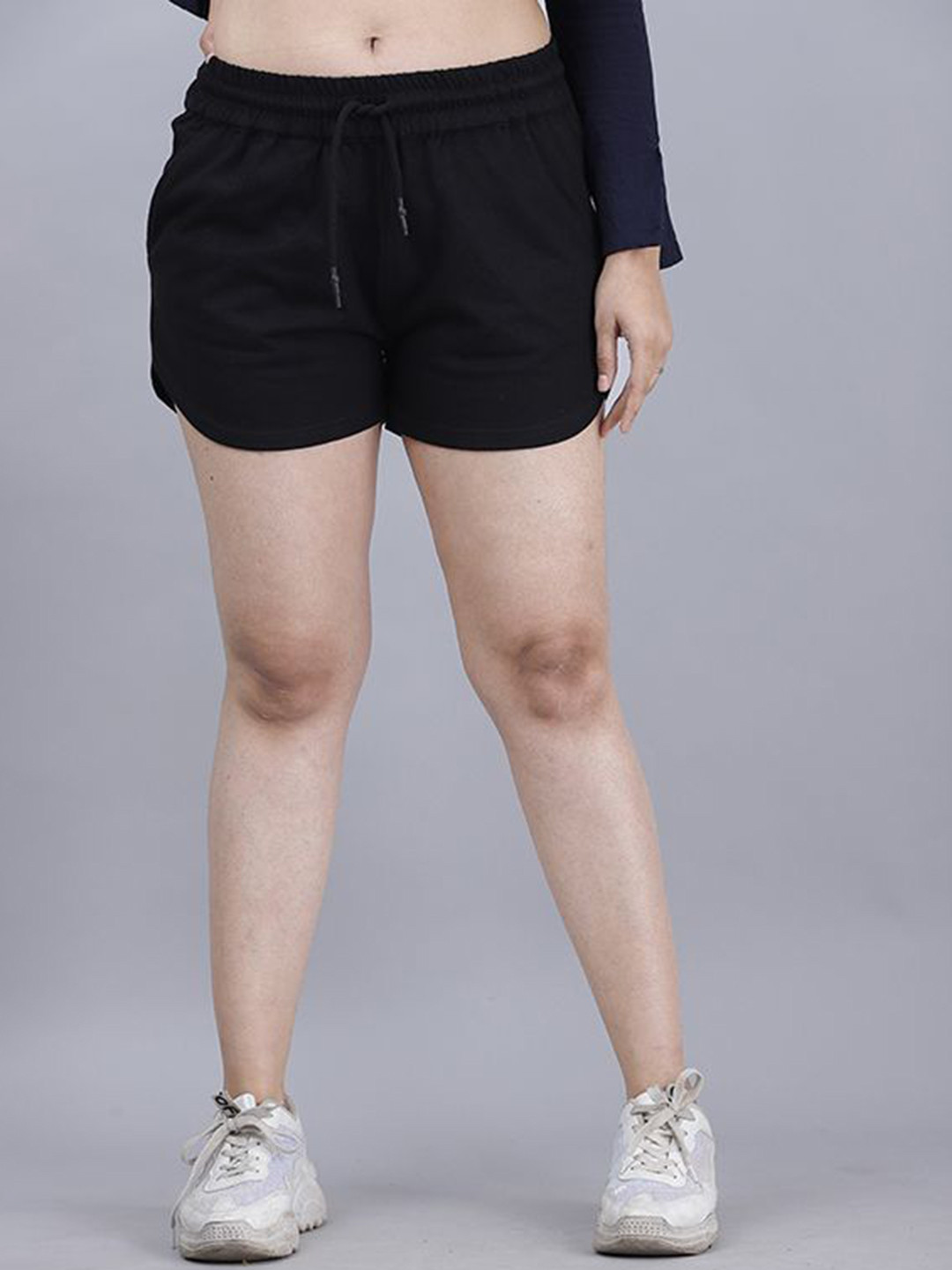 SCROTT FITNESS Women Relaxed Fit Mid-Rise Cotton Shorts