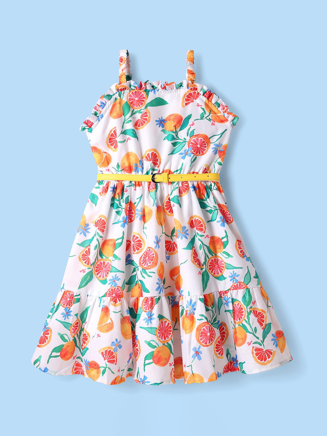 Hola Bonita Girls Tropical Printed Fit & Flare Dress