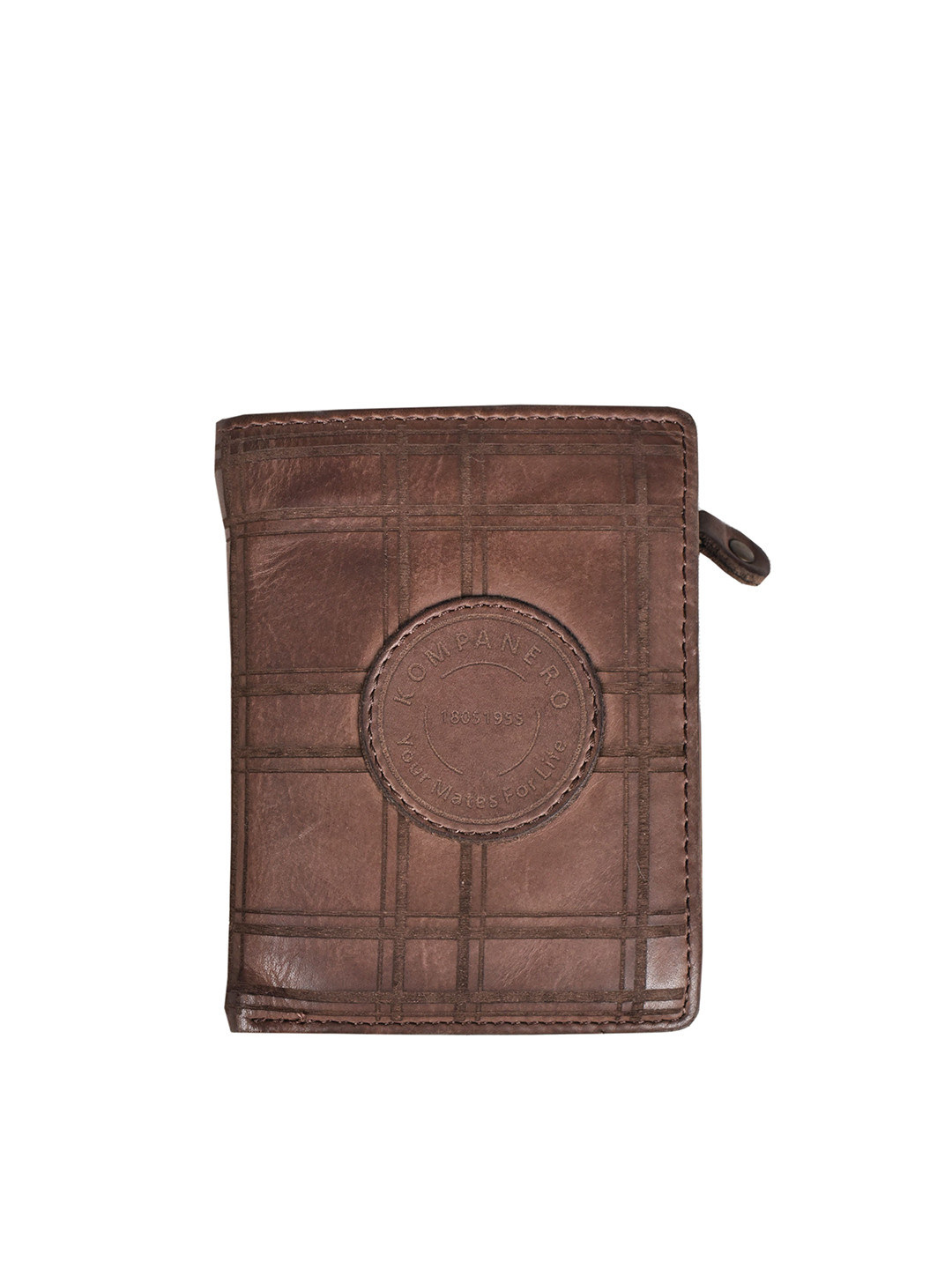 KOMPANERO Ternet Men Leather Zip Around Wallet