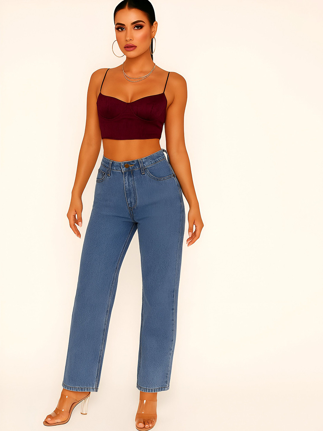 THIRD QUADRANT Vienna Women Comfort Straight Fit Mid-Rise Jeans