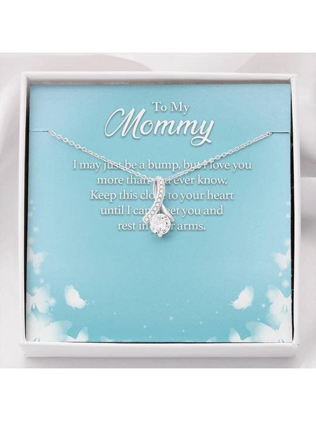 Sterling Silver Gift MOM NECKLACE, GIFT FOR MOM ALLURING BEAUTY NECKLACE LOVE YOU MORE THAN I EVER