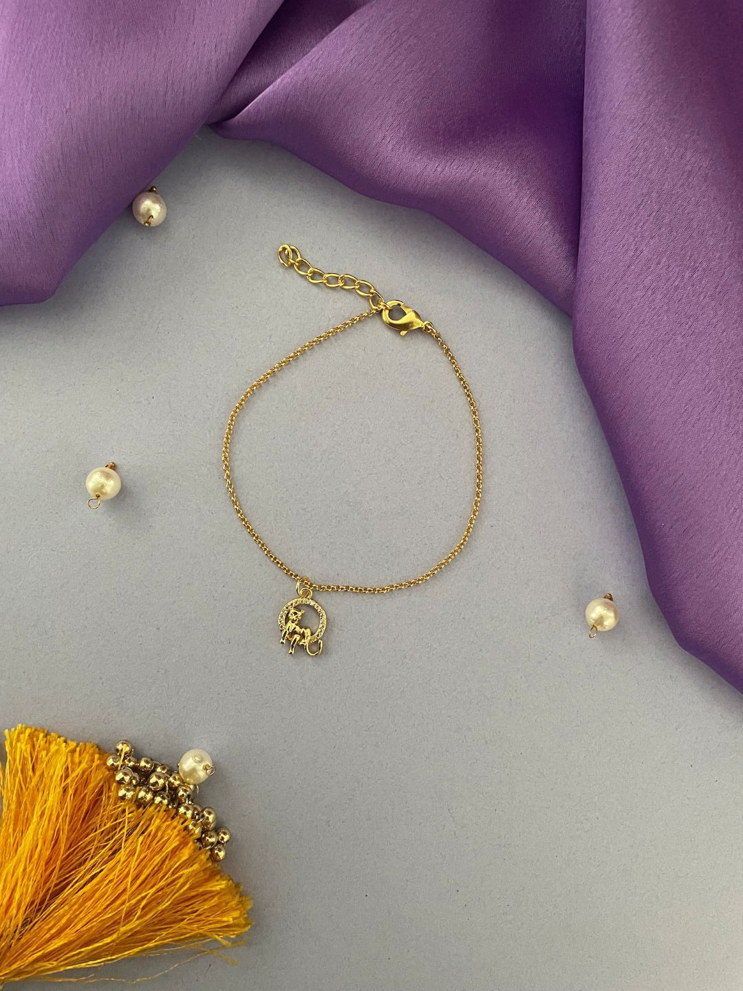 Digital Dress Room American diamond Studded Cat Pendant Lumba Rakhi