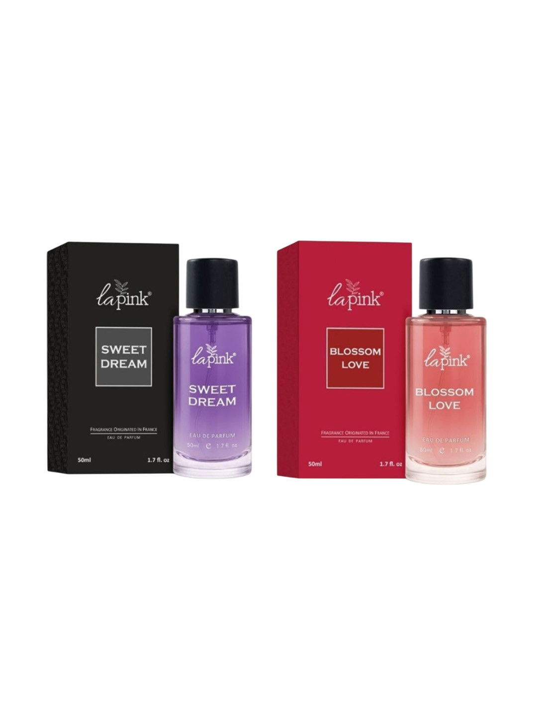 La Pink Set Of 2 Blossom Love Sweet Dream Long Lasting Eau De Parfum - 50 ml Each
