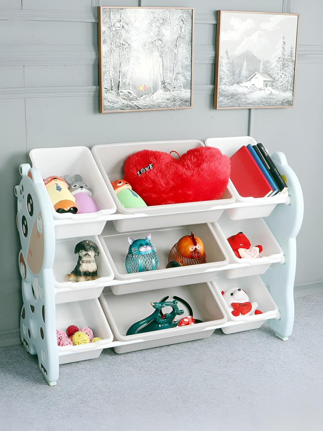 The Tickle Toe Blue & White Super Strong Magazine Organiser