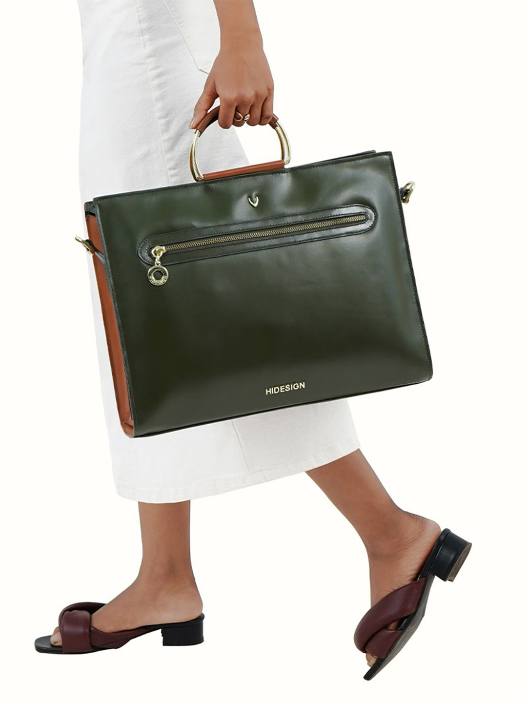 Hidesign Women Leather Laptop Bag