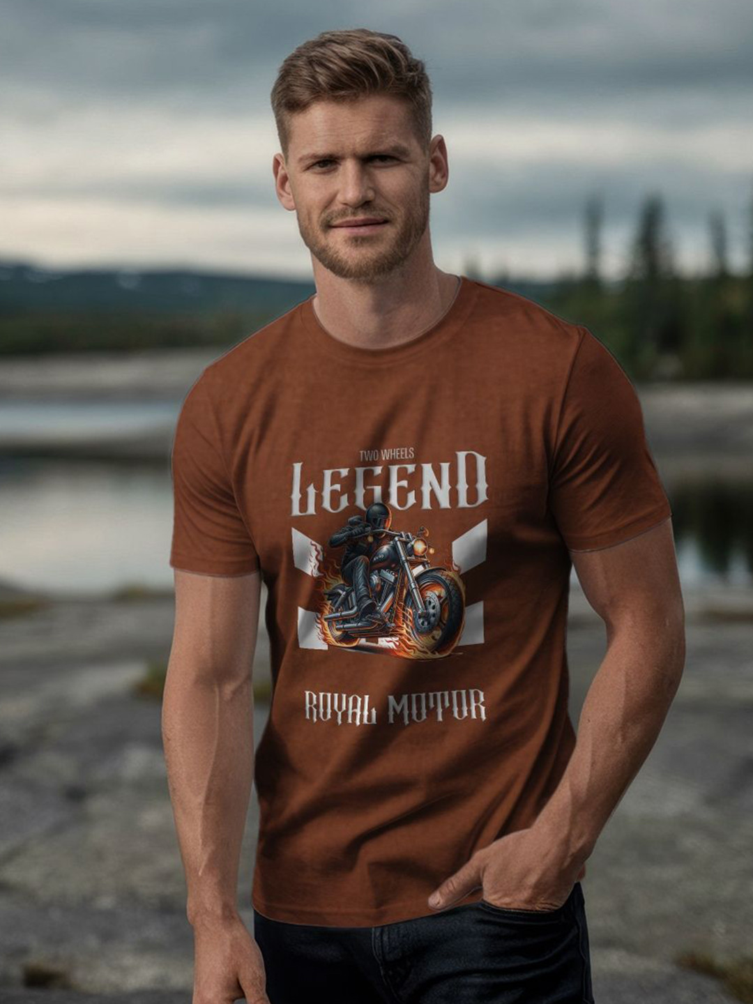 GRACE & JACK Graphic Printed Round Neck Short Sleeves Regular Fit Casual T-Shirt