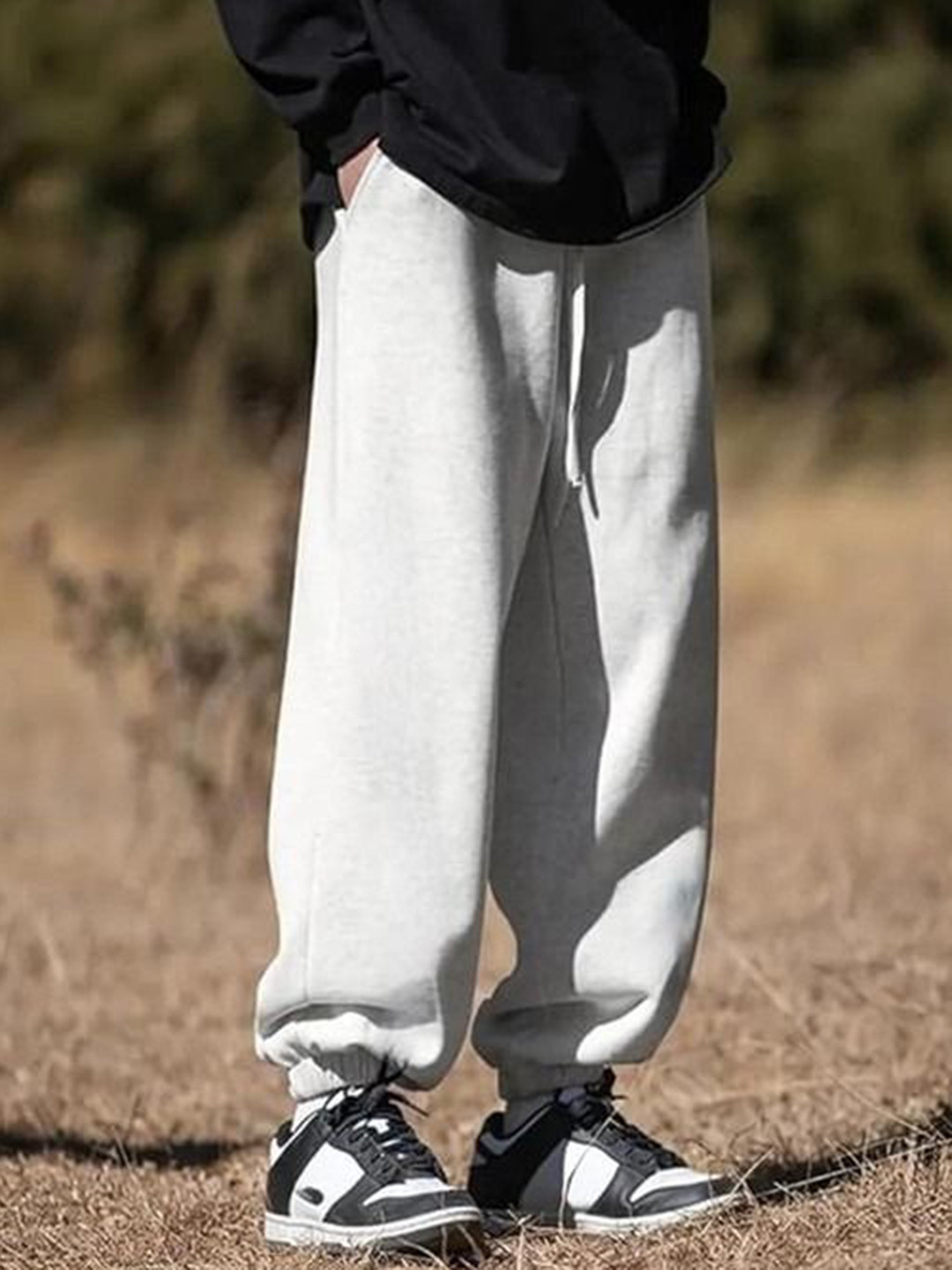 YOU FOREVER Men Cotton Baggy Mid Rise Joggers