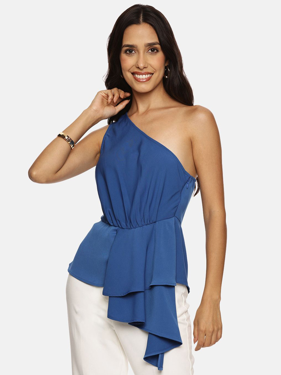 ISU One Shoulder Ruffle Top