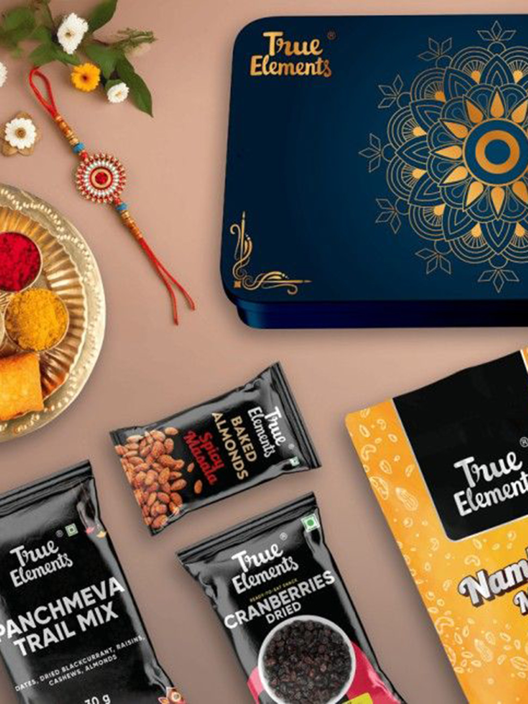 True Elements Rakhi With Assorted Gifts Set