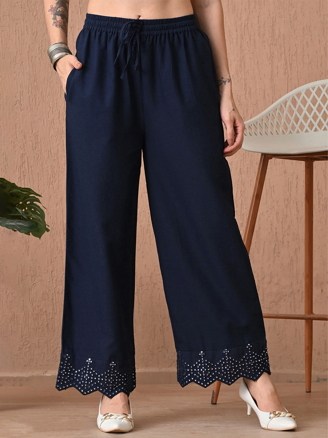 Dipani Women Embellished Palazzos