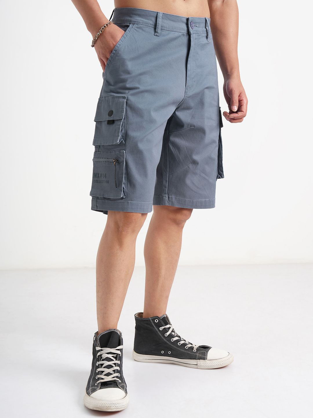 Highlander Men Mid-Rise Cargo Shorts