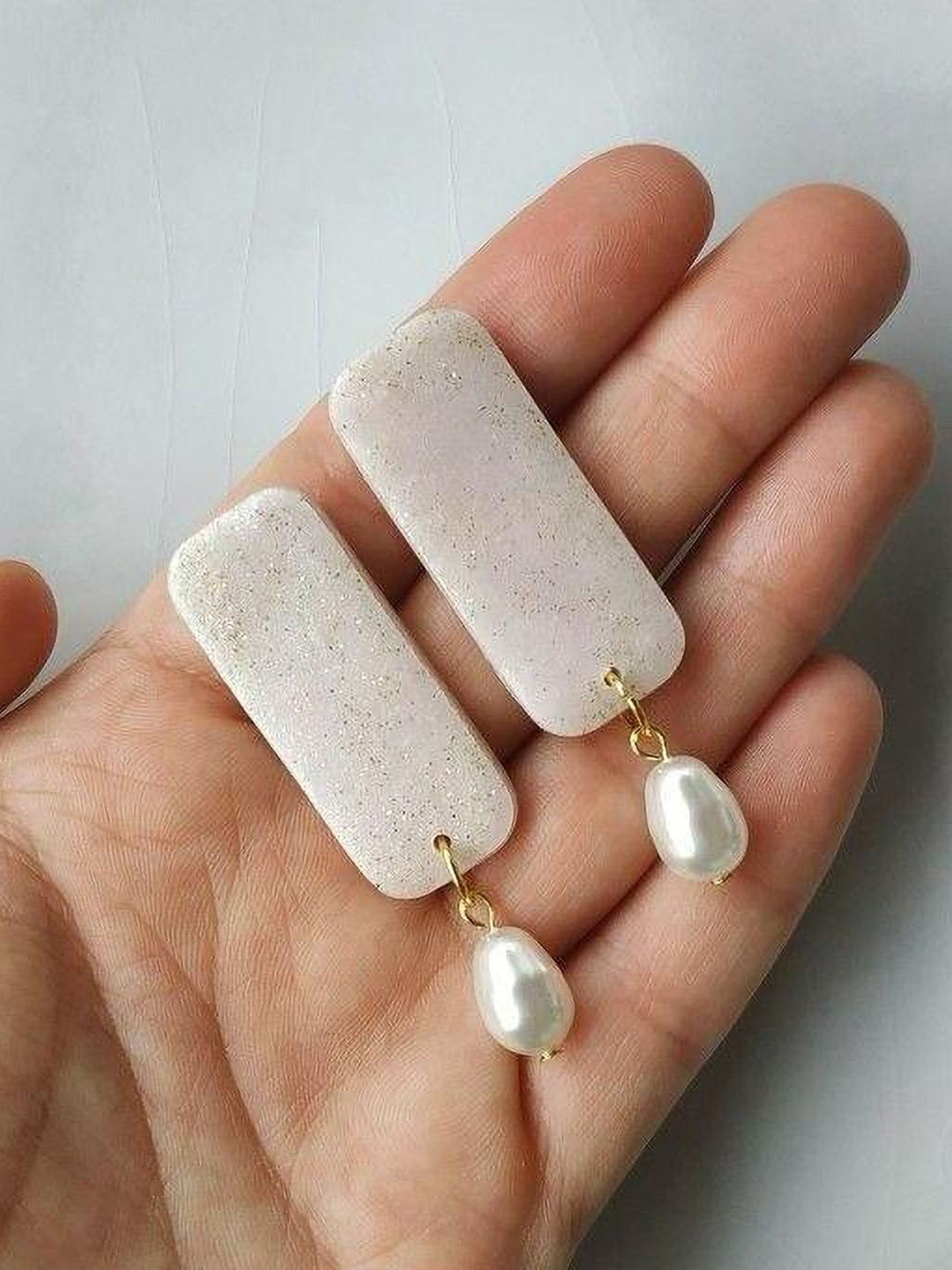 VMA PLAY FASHION Gold Plated Contemporary Drop Earrings