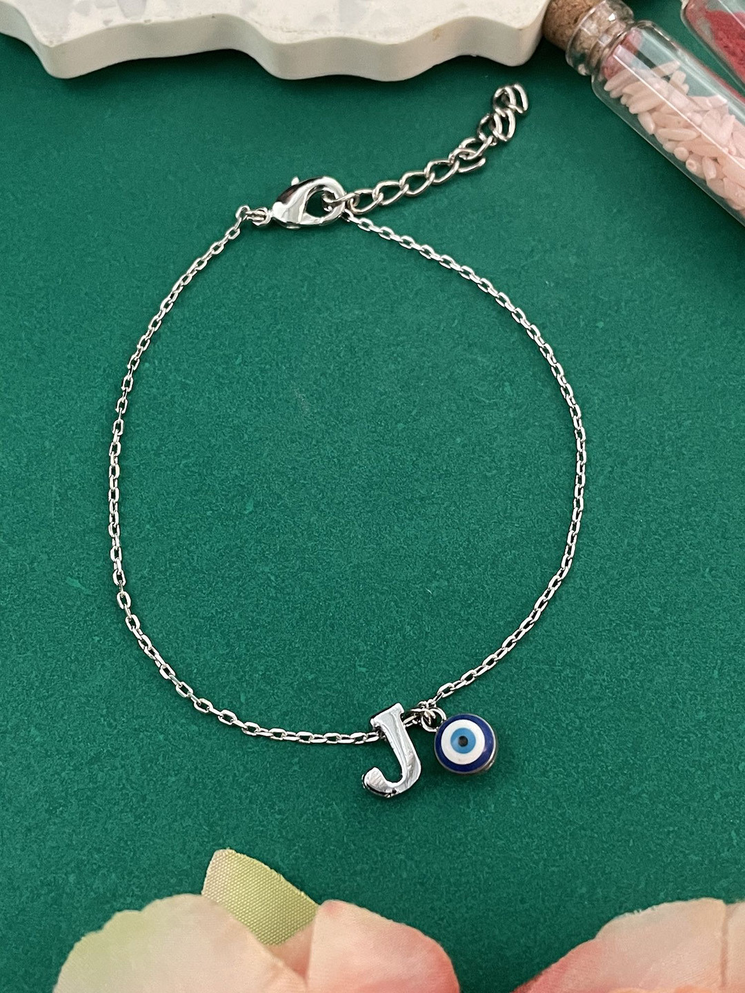Digital Dress Room J Letter Evil Eye Wraparound Rakhi