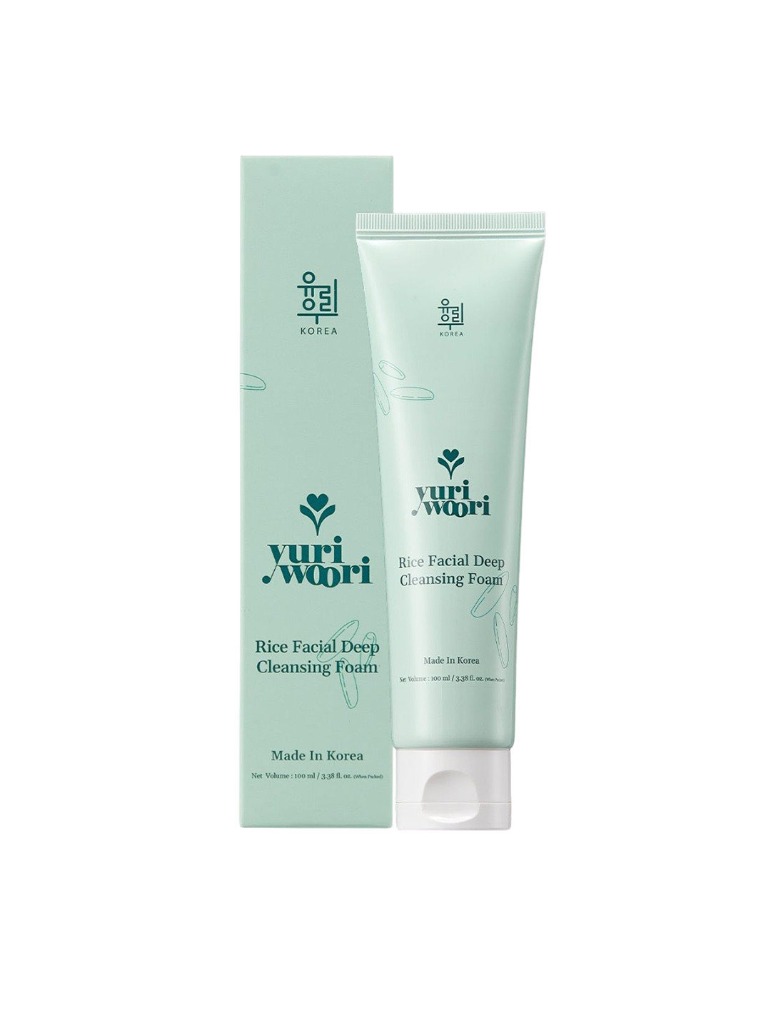 yuri woori Korean Rice Facial Deep Cleansing Foam with Clean Plant Actives 100 ml