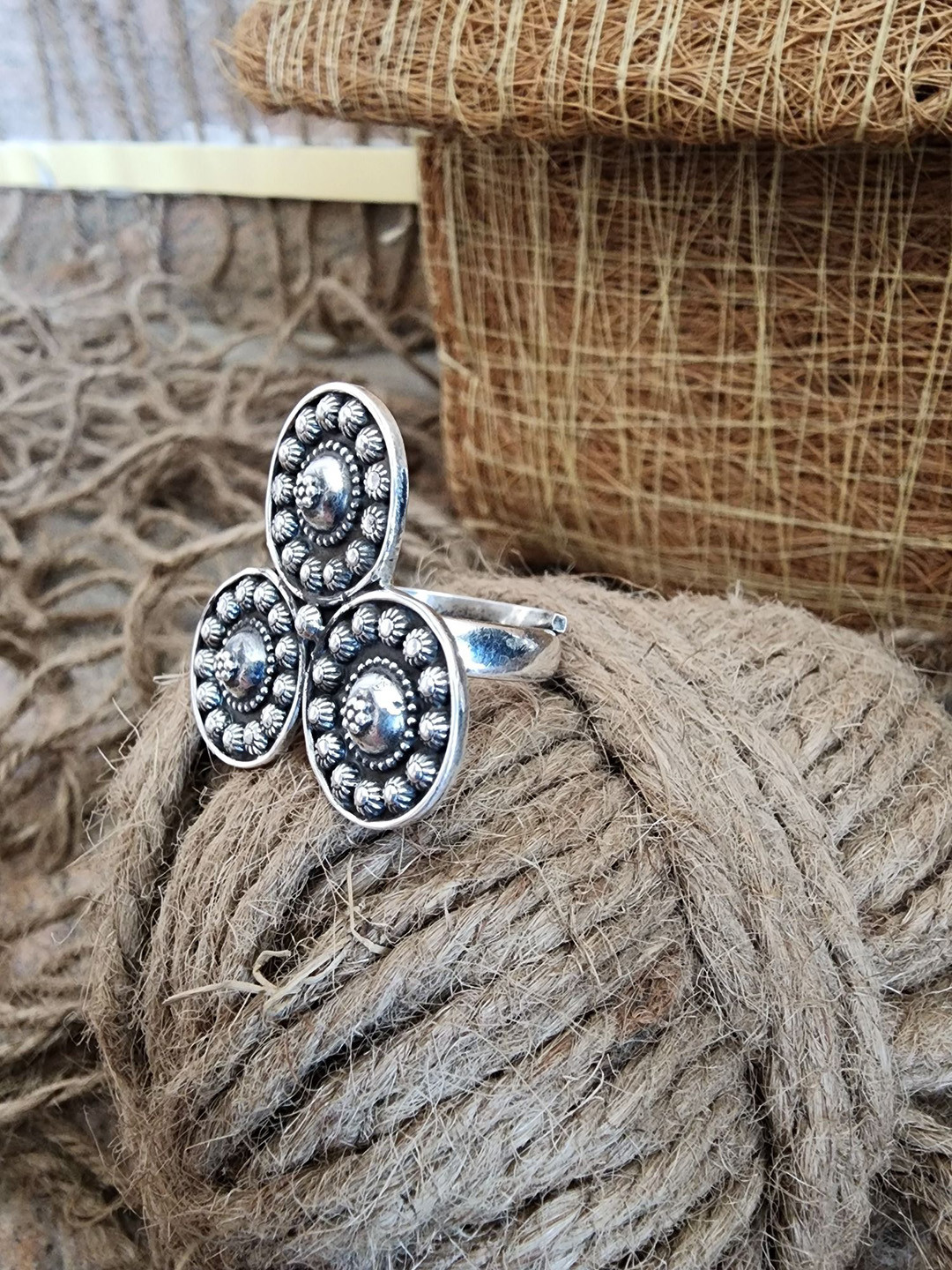 KINGSIN 925 Silver Jatau Adjustable Finger