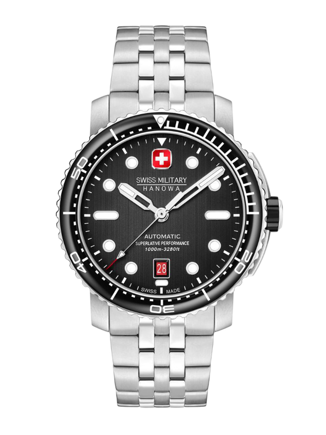 SWISS MILITARY HANOWA Men Bracelet Style Strap Analogue Watch Swiss Made SMWGL0002001-SET