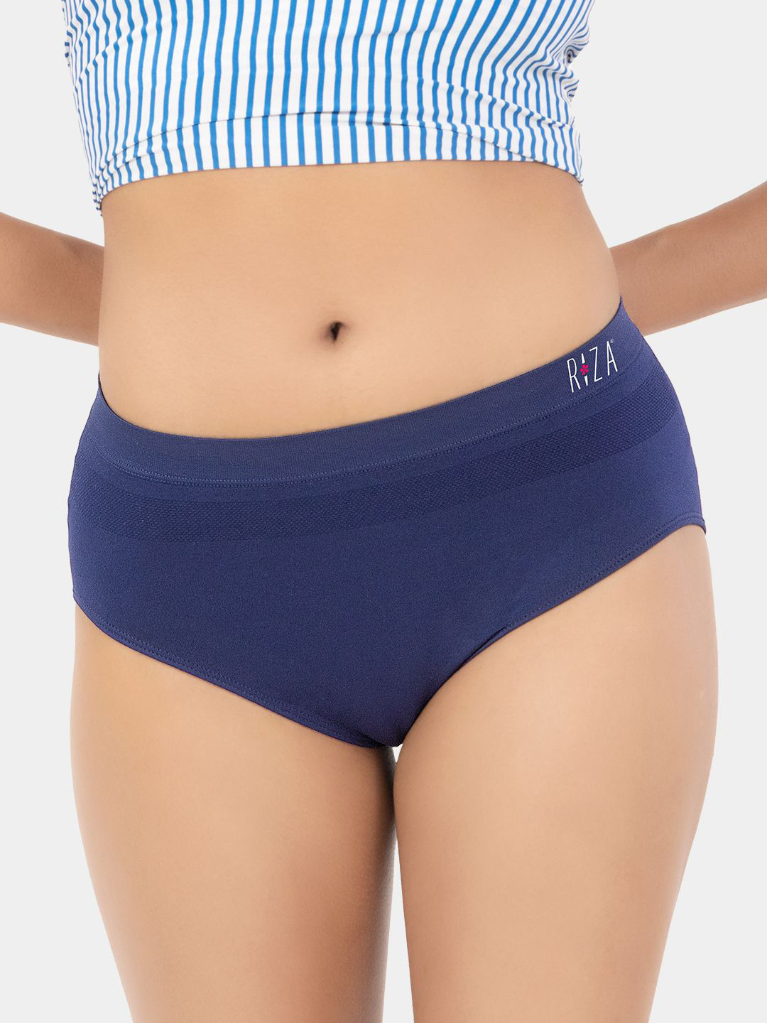 Trylo High-Rise Seamless Hipster Briefs Softglam Full Brief-PEACOAT-M Pack Of-1