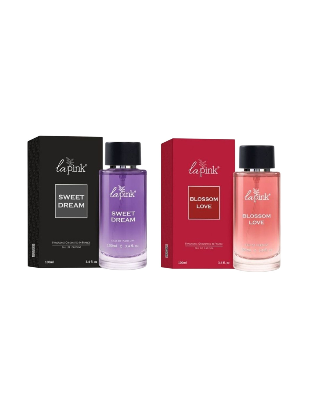 La Pink Set Of 2 Blossom Love Sweet Dream Long Lasting Eau De Parfum - 100 ml Each