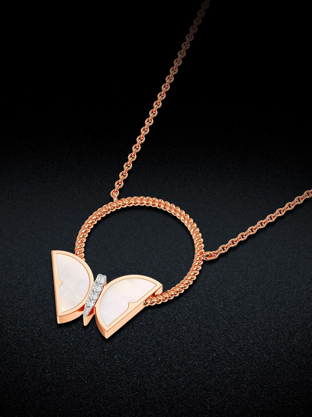 Joyalukkas Snowflake Butterfly Diamond Pendant