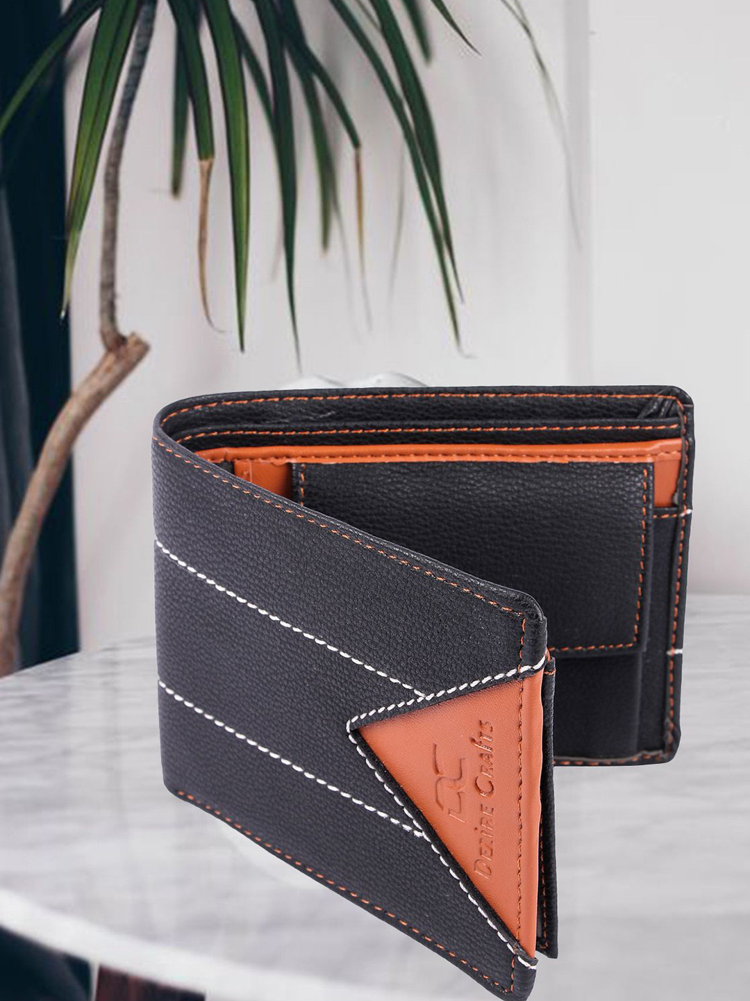 Dezire Crafts Men Two Fold Wallet With Flap Coin Pocket