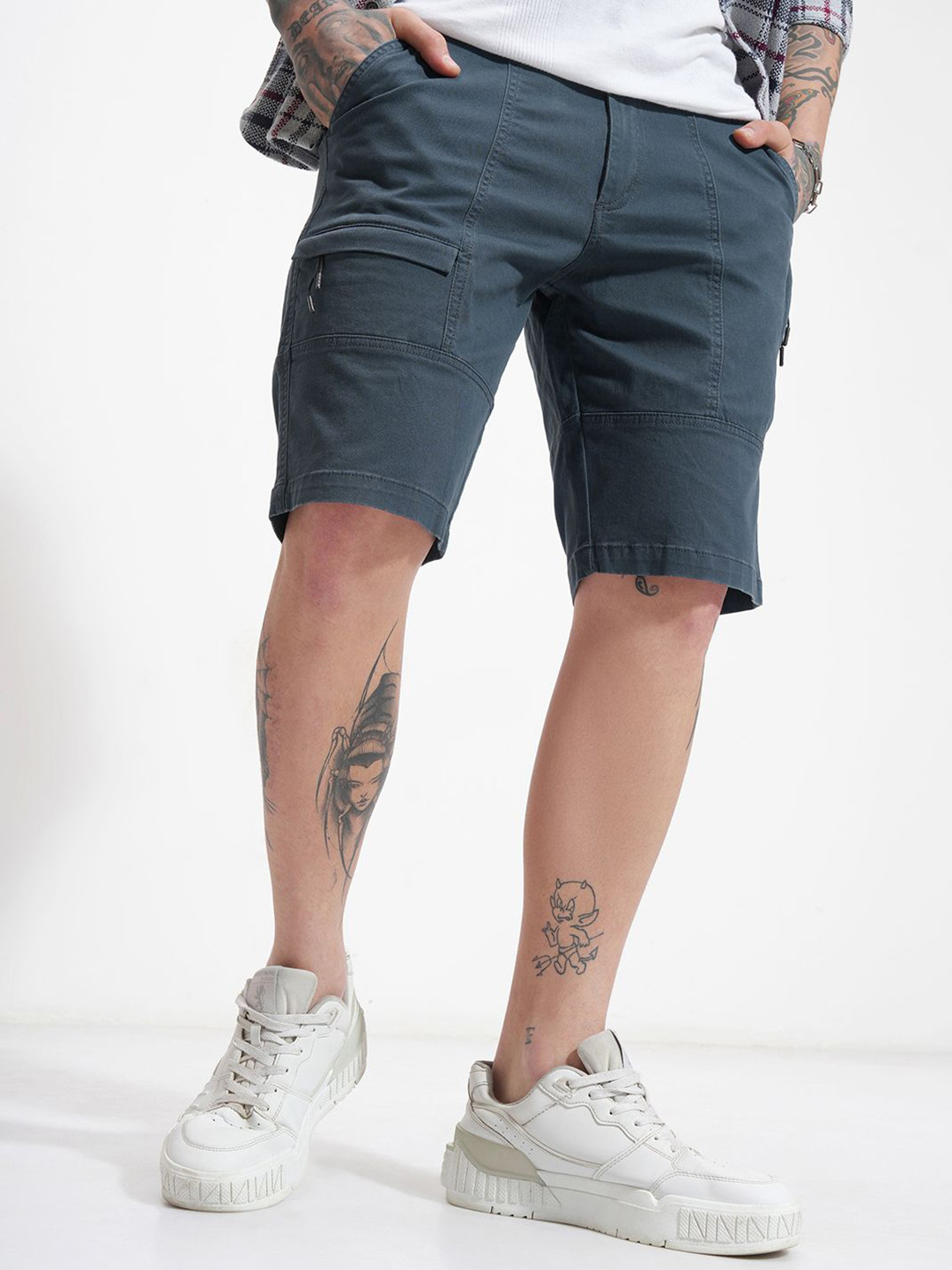 Highlander Men Slim Fit Cargo Shorts