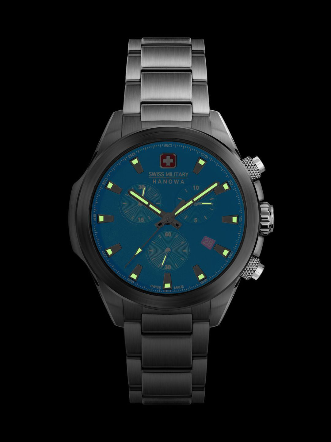 SWISS MILITARY HANOWA Men Chiroptera Night Vision Chronograph Swiss Made Watch