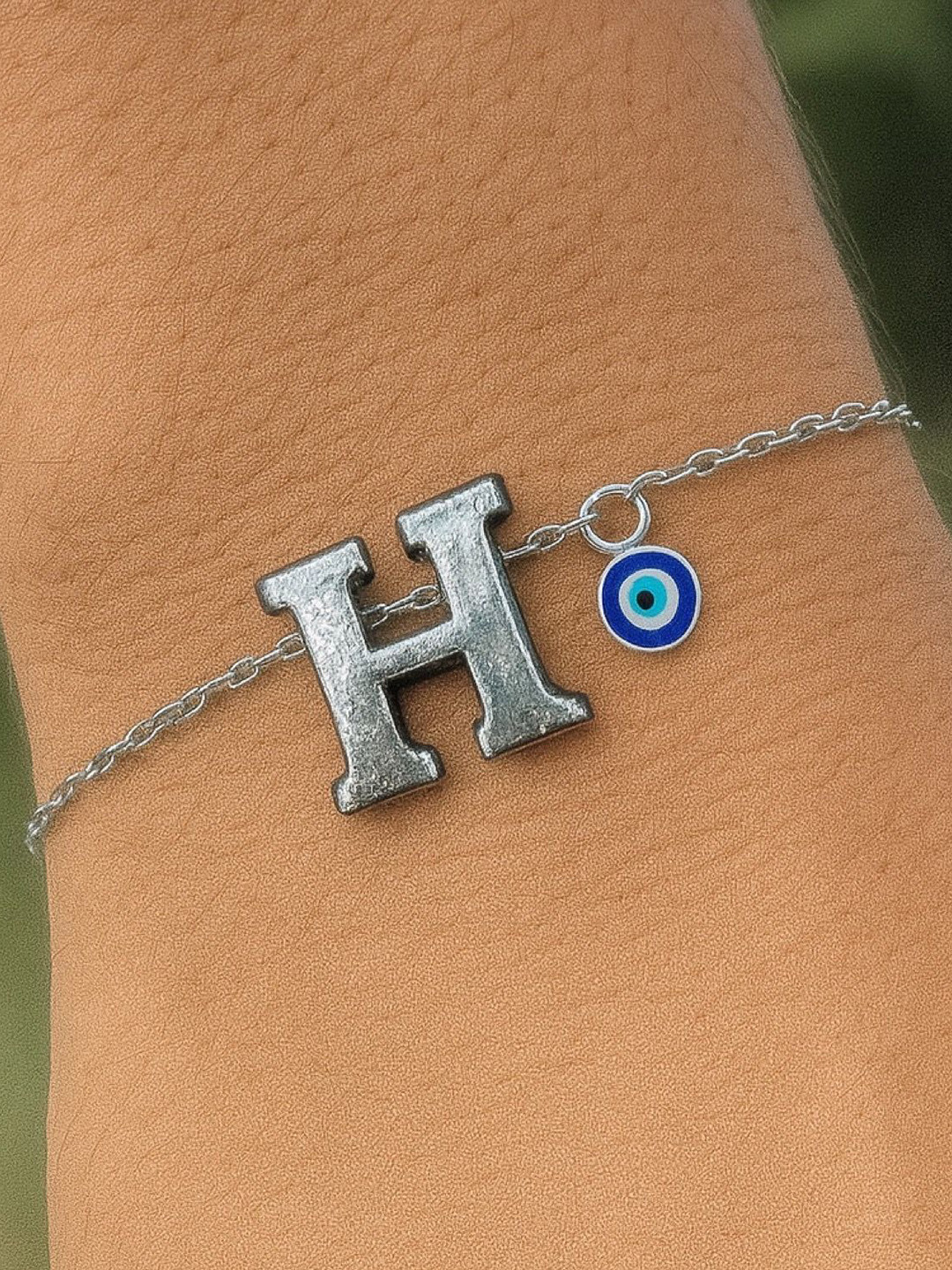 Digital Dress Room H Letter Evil Eye Wraparound Rakhi