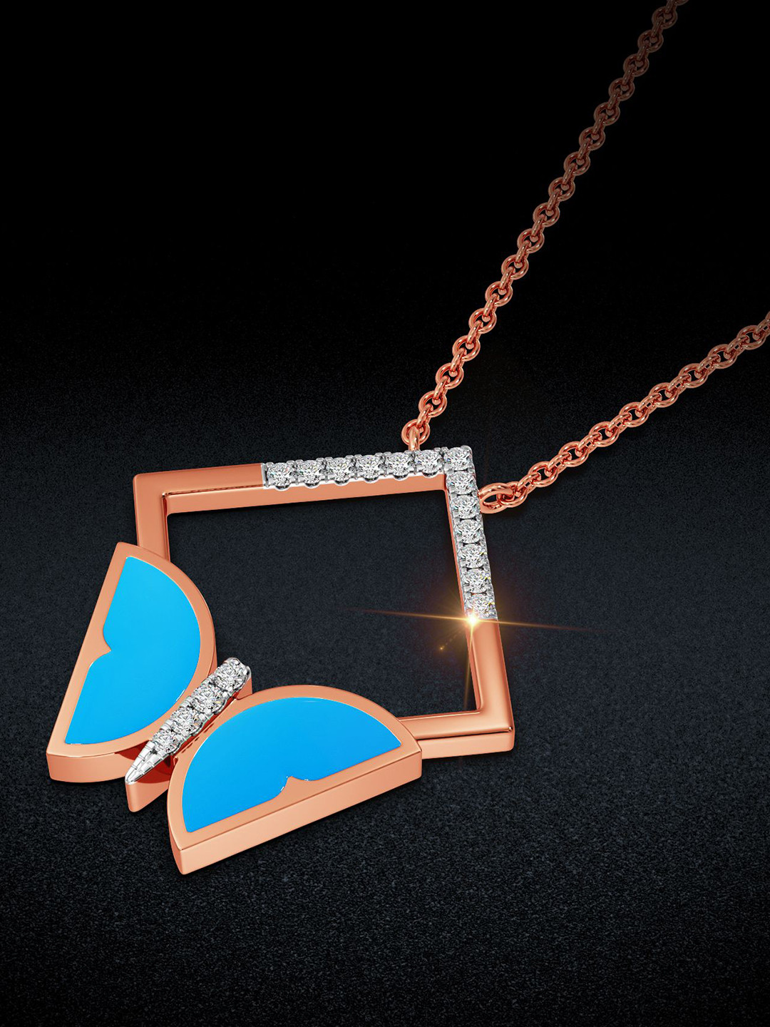 Joyalukkas Cerulean Winged Diamond Pendant