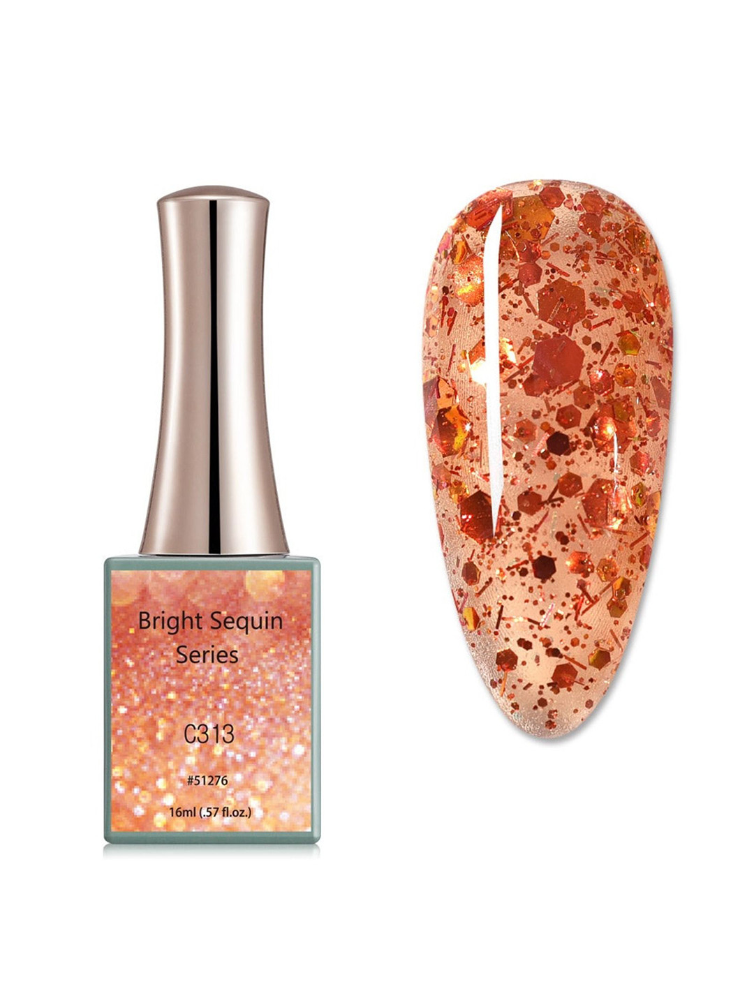 BELLE GAGA Bright Sequin UV LED Gel Nail Polish - 16 ml - Shade - C313