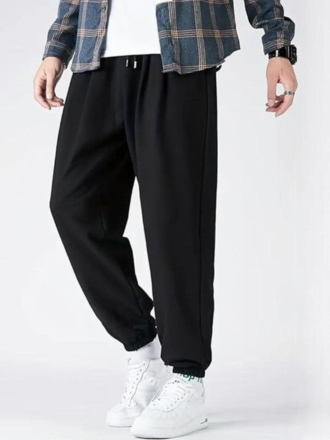 YOU FOREVER Men Original Baggy Fit High-Rise Cotton Joggers