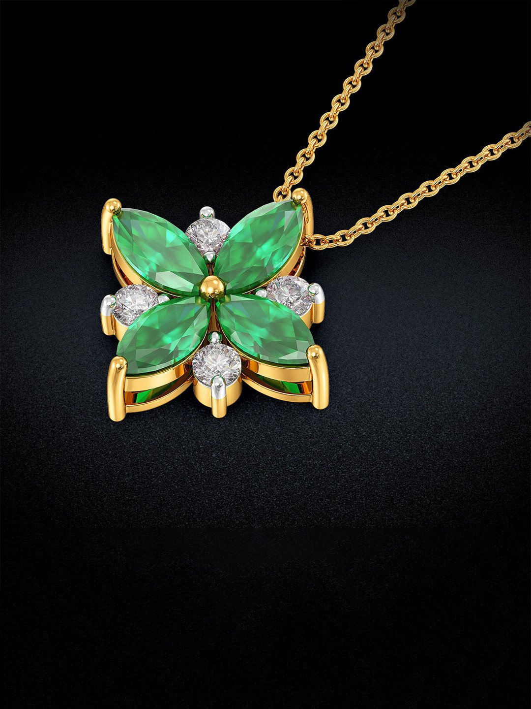 Joyalukkas Radiant  Bloom Diamond Pendant