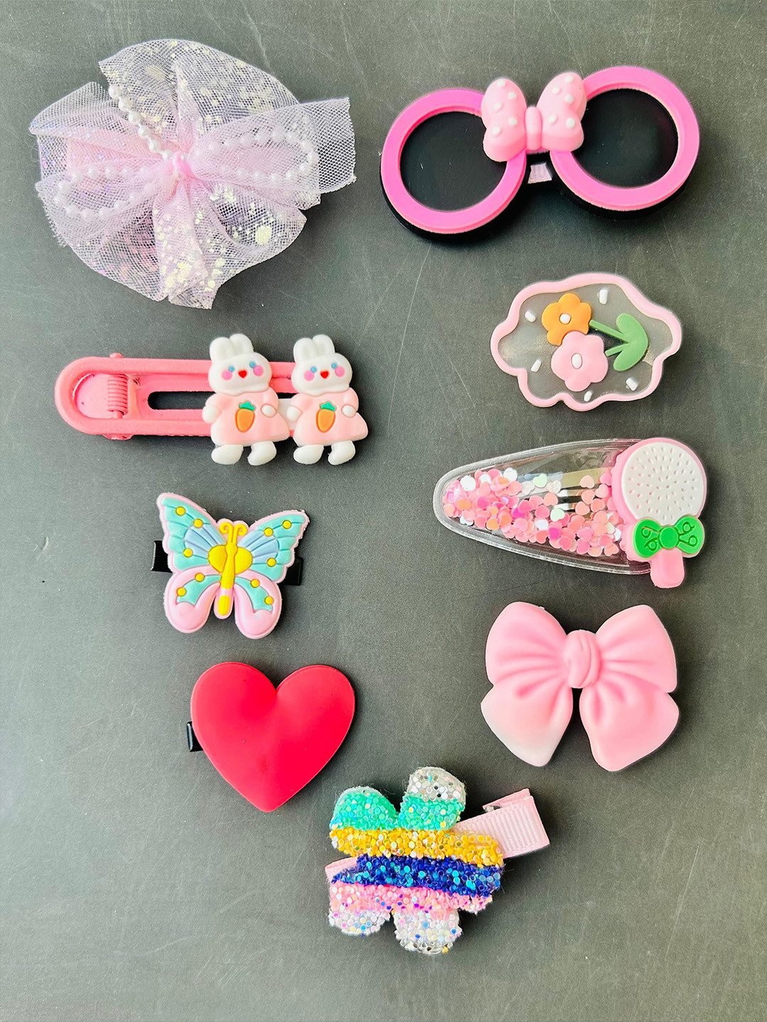 Radhya Accessories Women Glitter & Giggles Hair Clip Set